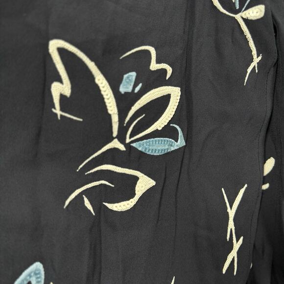 Ralph Lauren Purple Label Navy Blue Embellished Crepe Hollins Jumpsuit Size 8 - Picture 6 of 12